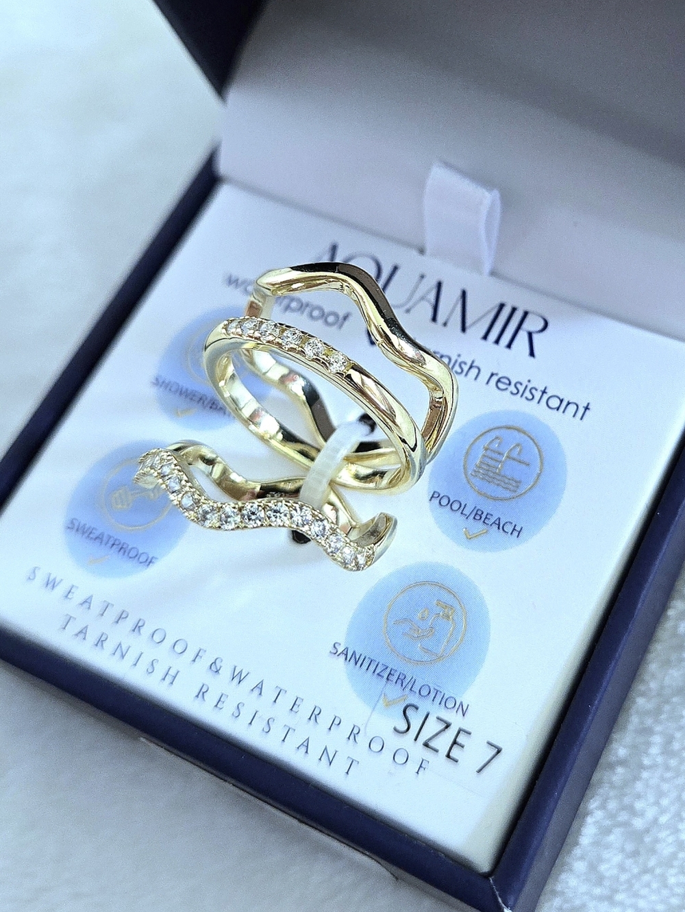 Aquamir Waterproof Triple3️⃣ Ring💍 Set - NIB - Picture 4 of 16
